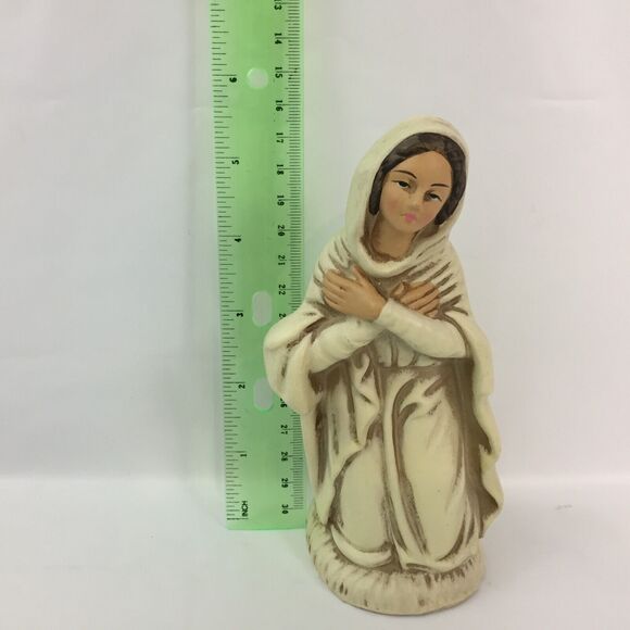 (J5) CHRISTMAS PAPIER MACHE COMPOSITION NATIVITY FIGURES 3 PC KOREA - Picture 3 of 8